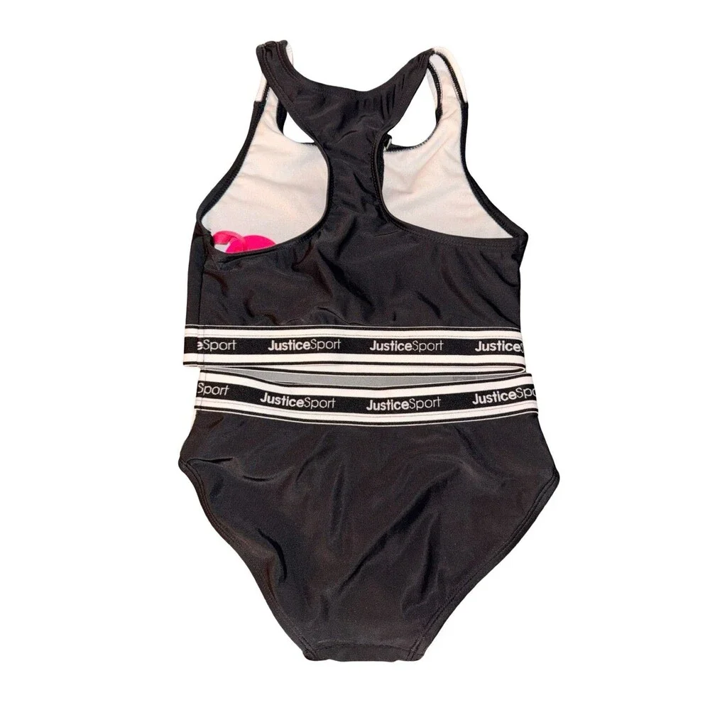Justice Sport girls two piece swimsuit size 7-8